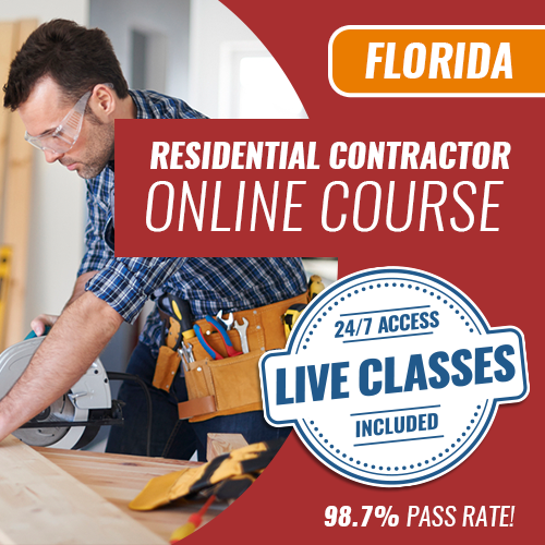 Curso de preparación en línea para el examen de Contratista General, de Edificio y Residencial de Florida (GC/BC/RC - Spanish)