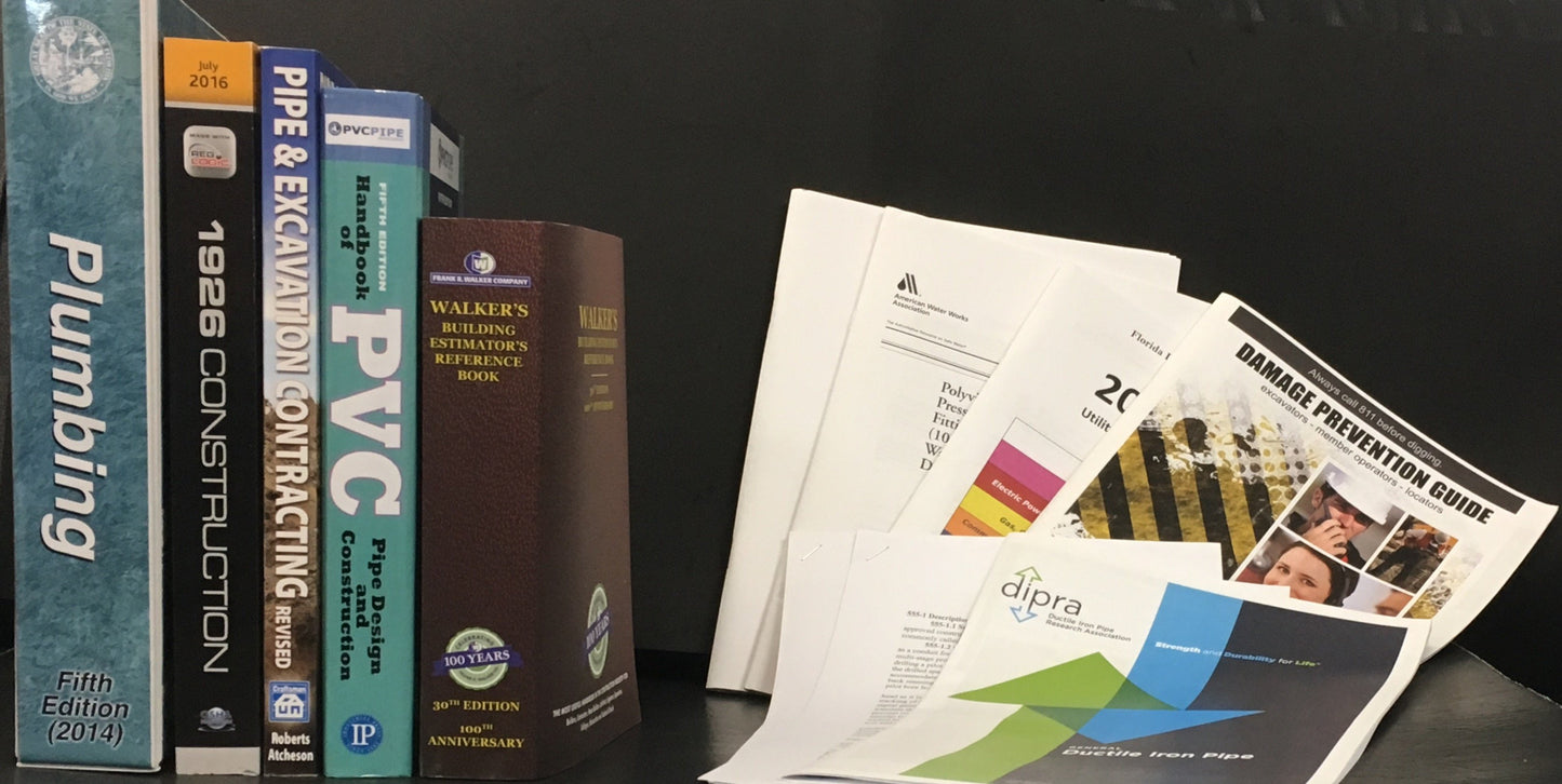 Florida State Underground Utility Exam Complete Book Set