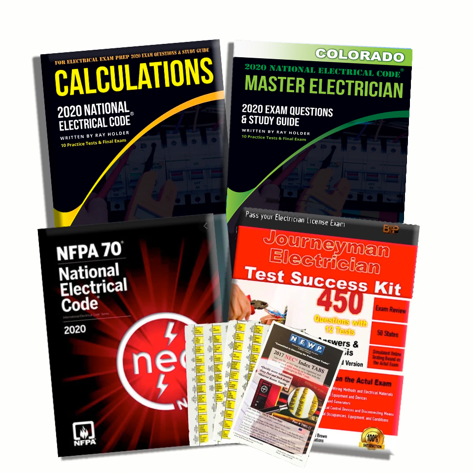 Upstryve's Colorado 2020 Complete Master Electrician Book Package product image provided by BTP. Upstryve provides access to online contractor course content, exam prep, books, and practice test questions to students and professionals preparing for their state contracting exams.