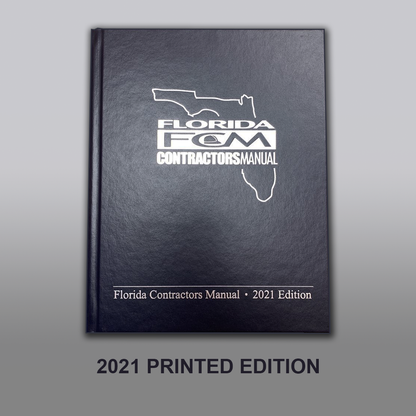 Florida Contractors Manual, 2021 Edition; Highlighted and Tabbed  for Electrical Contractors