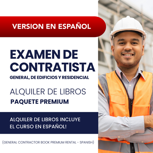Examen de Contratista General, de Edificios y Residencial de Florida - Alquiler de Libros Premium (Premium Book Rental)