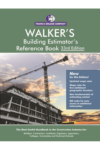 Walkers, Building Estimators Reference Book, 33rd Edition, 2024; Highlighted & Tabbed