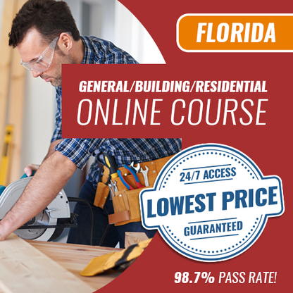 Curso de preparación en línea para el examen de Contratista General, de Edificio y Residencial de Florida (GC/BC/RC - Spanish)