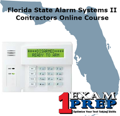 Florida Alarm Systems Contractor II - Online Exam Prep Course - Pearson VUE