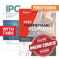 Pennsylvania Journeyman Plumber Study Guide with 2021 International Plumbing Code and Tabs