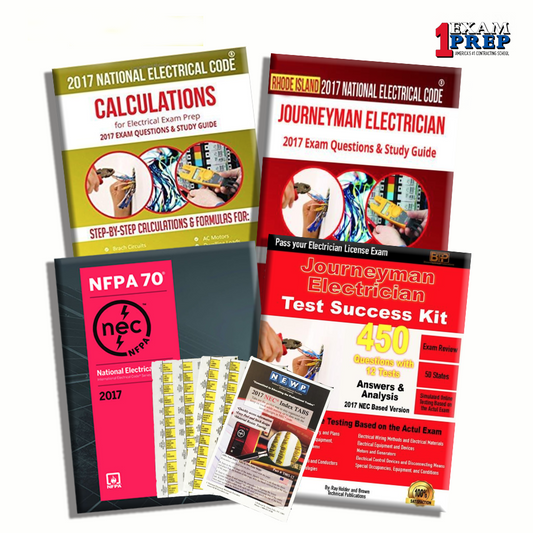 Rhode Island 2017 Journeyman Electrician Exam Prep Package