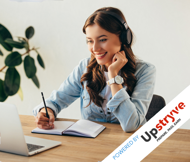 Student getting tutored for contractor license exam. Upstryve's 2 Hour Private Tutoring product image provided by UpStryve Book Store. Upstryve provides access to online contractor course content, exam prep, books, and practice test questions to students and professionals preparing for their state contracting exams.